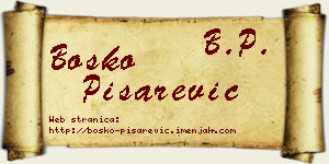 Boško Pisarević vizit kartica